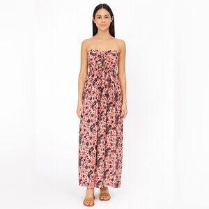 Zara Floral Paisley Strapless Maxi Dress - Eurosummer cruise wear